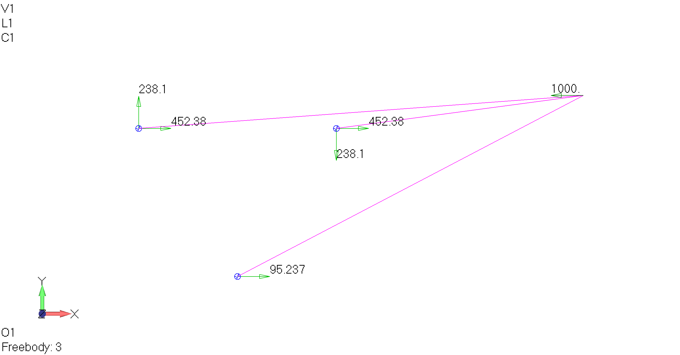Resultant (component) forces on the fasteners in the bolt pattern from the applied load